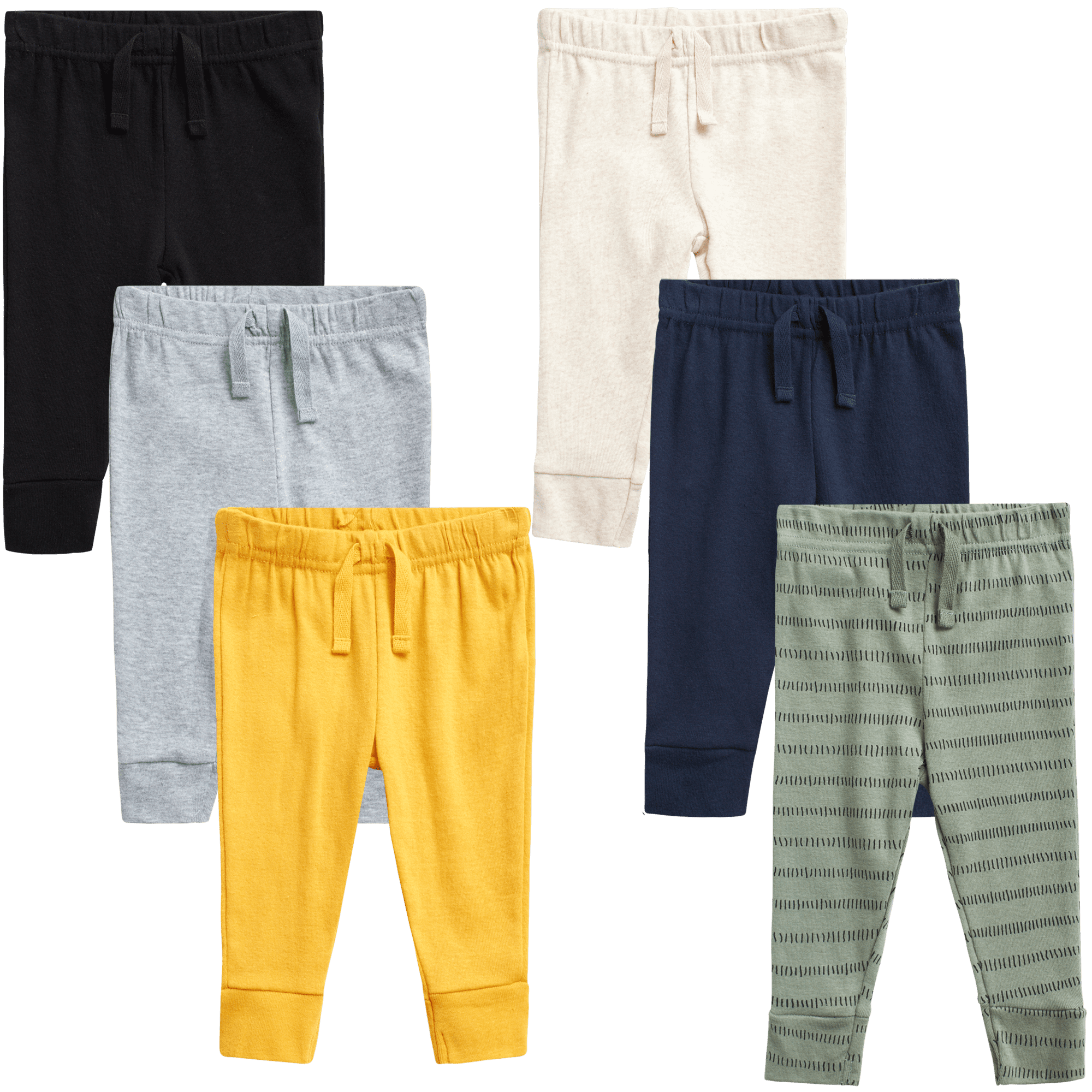 Koala Baby Boys' Sweatpants 6 Piece Playwear Fleece Jogger Pants