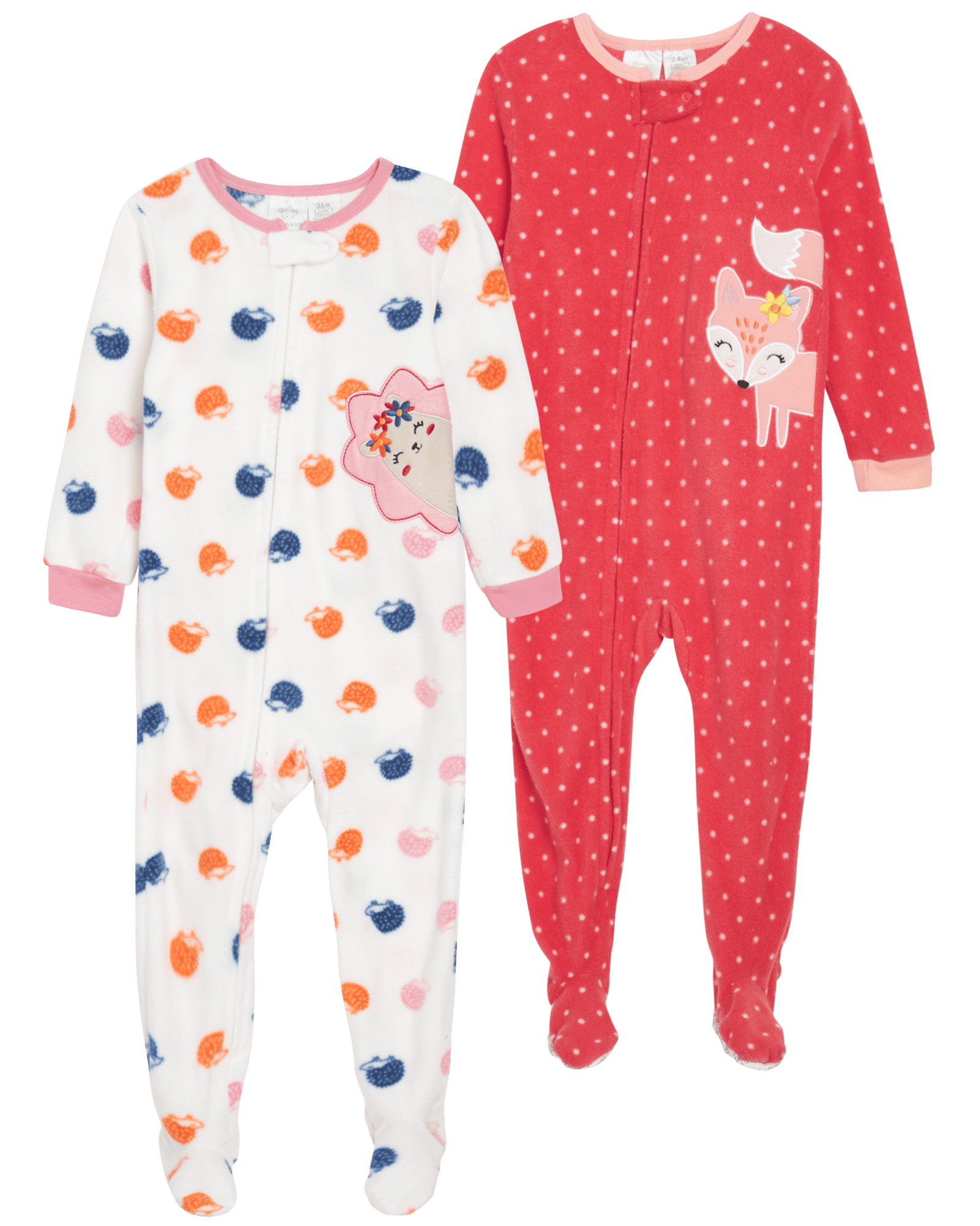 Koala Baby Girls Long Sleeve Infant Pajamas 2 Pack Zipper Blanket Sleeper Bodysuit Walmart