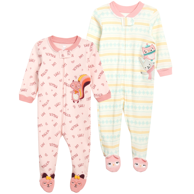 Koala Baby Girls' Newborn Blanket Sleeper 2 Pack Take Me Home Sleep N