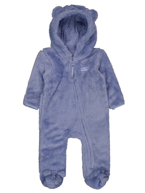 Infant Boys' Plush Bear Hooded Coverall Color: blue Size: 6 - 9 months