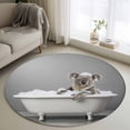 thumbnail image 1 of Koala Bathing Round Area Rug 3Ft Washable Small Circle Rugs for Kitchen Entryway, Modern Abstract Bathtub Cute Animal Shower Non-Slip Carpet Floor Mats Indoor Outdoor Carpet Runner Home Decor, 1 of 8