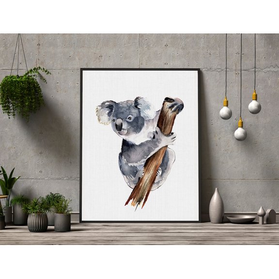 Koala Bear Art Print Nursery Wall Decor, Unframed Paper Print