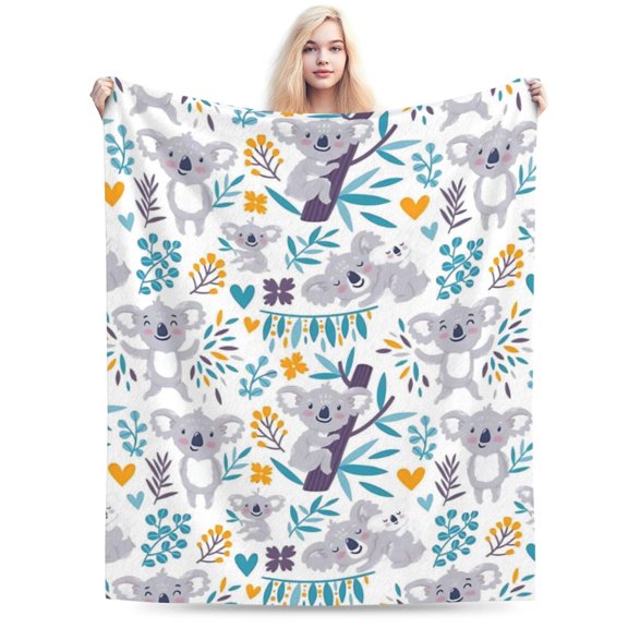 Koala Bear Blanket Super Soft Warm Bed Bedding 60x50