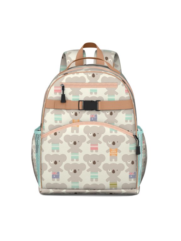 Cartoon Backpack Adorable Australian Animal Print with Cute Pattern for Preschoolers