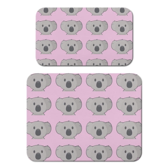Koala Bear Coffee Mat 2pcs - Absorbent Drying Mat for Coffee Machine, Espresso Maker - Australian Koala Cartoon Print Non-Slip Kitchen Mat