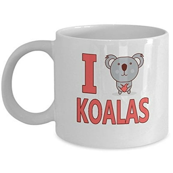 Koala Bear 11 oz Coffee Mug - I Love Koalas Gift White Ceramic