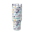 thumbnail image 1 of Koala Bear Cup Insulated Tumbler Stainless Steel Vacuum Travel Mug 40 oz with Handle and Straw Lid, 1 of 7