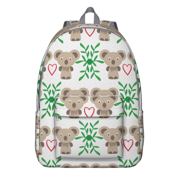 Koala Bear Cute Animal Print School Backpack – Lightweight Travel Bag with Oxford Durable Material, Large Capacity, Anti-theft Features for Students, Teens, and Women