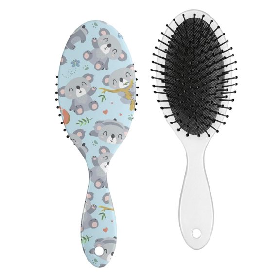 Koala Bear Design Paddle Brush - Gentle on Scalp, Smooths & Shines Hair, Ideal for Women, Men & Kids