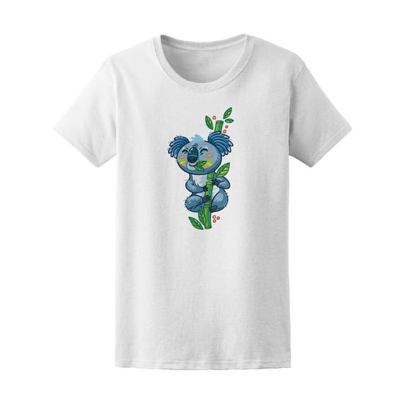 Koala Bear Eats Eucalyptus T-Shirt Women -Image by Shutterstock, Female Medium
