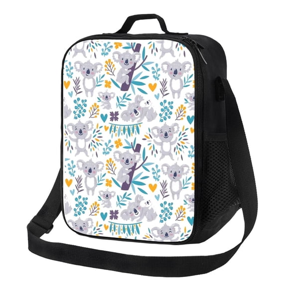 Koala Bear Lunch Bag Insulated Thermal Box with Shoulder Strap & Handle for Work and Picnic