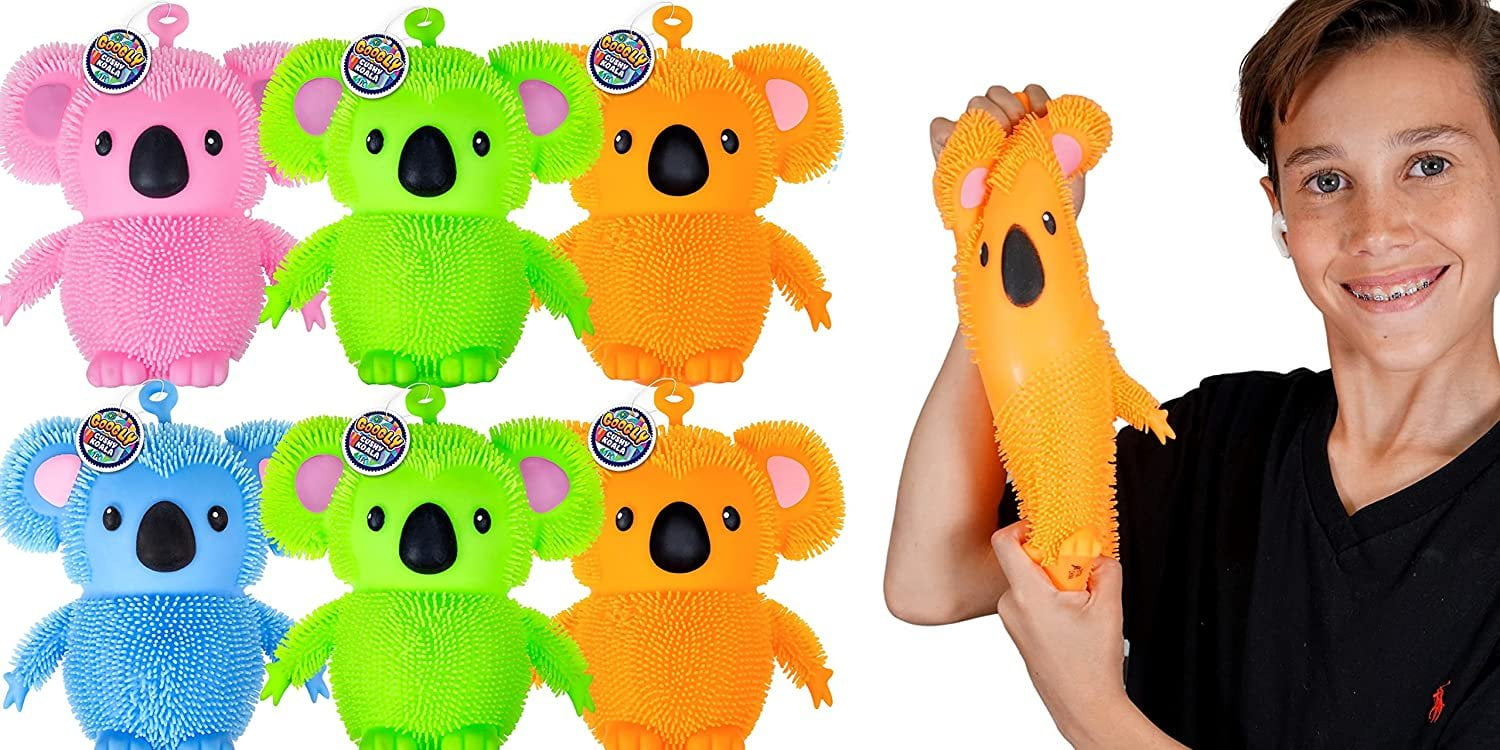 Koala Bear Pets Stretchy Squishy Fidget Toy 6 Koalas Assorted Stress Relief  Bedtime Buddies, with Hair Tentacles Like Noodles. Party Favor Birthday  Decorations Bouncy Toy for Kids & Adults 6710-6s 