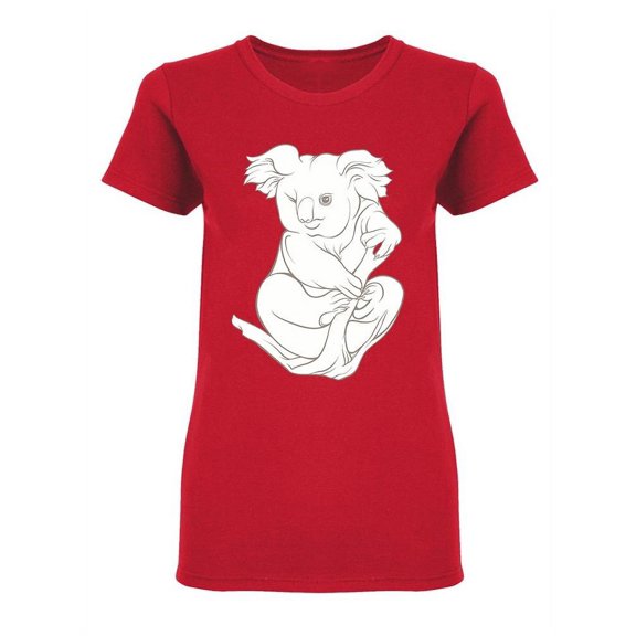 Koala Bear Seamless Pattern T-Shirt Women -Image by Shutterstock, Female x-Large