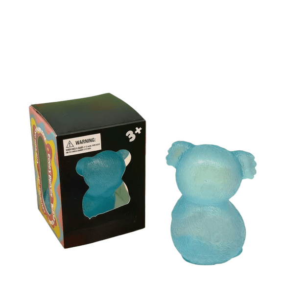 Koala Bear Slow Rise Fidget Toy – Maltose Filled Soft Squeeze Ball, High Density Malleable Stress Ball for Tactile Play, Blue Relaxation Tool Blue
