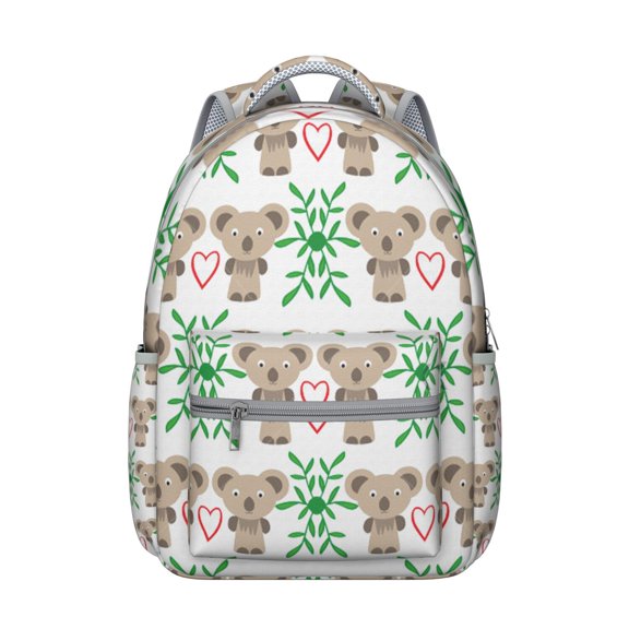 Koala Bear Student School Backpack Cute Cartoon Animal Print Bookbag for Student Australian Koala Pattern School Bag Gift