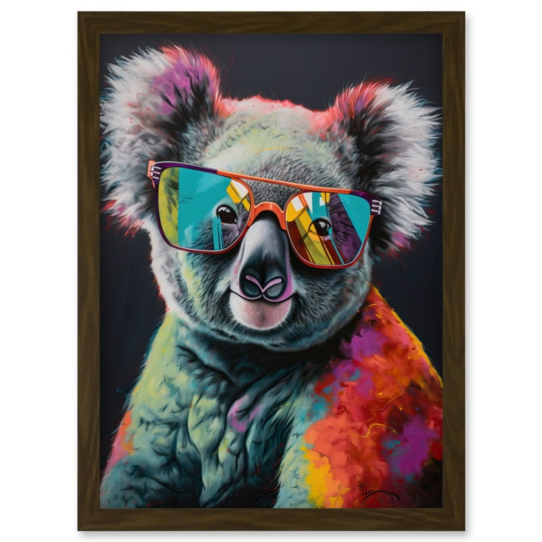 https://i5.walmartimages.com/seo/Koala-Bear-with-Sunglasses-Modern-Multicoloured-Artwork-Framed-Wall-Art-Print-A4_13e834f4-c43e-48c1-bd7e-8c8ccdacd60c.4e63e074be5691f5edca7b1feca7a7e8.jpeg?odnHeight=768&odnWidth=768&odnBg=FFFFFF