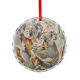 thumbnail image 1 of Koala Bears Sitting In The Tree Glass Christmas Ornament Holiday Decor And Xmas Gifts Ideas Mama And Baby Koala Bear Round Shaped Glass Ornament, 1 of 8