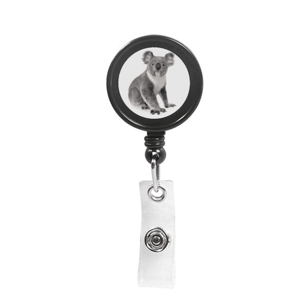 Koala Body Ears Art Deco  Fashion Retractable Keychain Badge Holder ID Badge