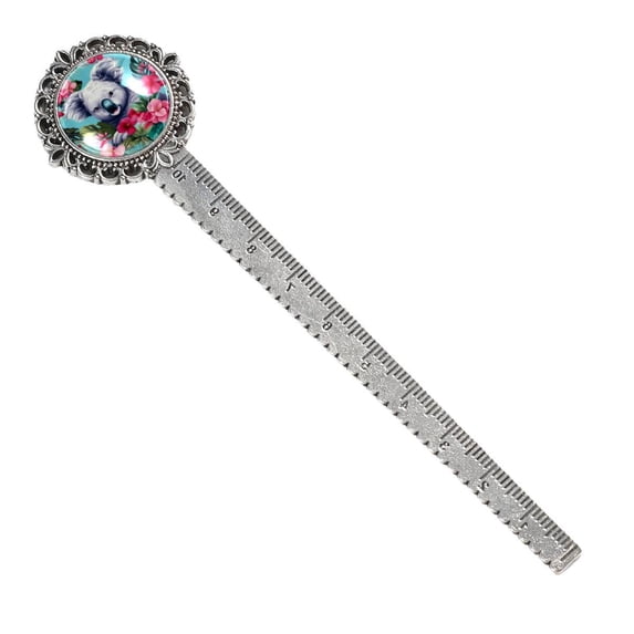 Koala Book Marks: Vintage Silver Lace-Edged Bookmark - Gift for Book Lovers and Readers