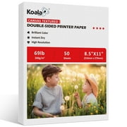 Koala Canvas Textured Heavyweight Cardstock Printer Paper for Inkjet + Laser Printers, 69lb Double Sided Photo Paper 8.5"x11" ,50 Sheets 260gsm 13Mil