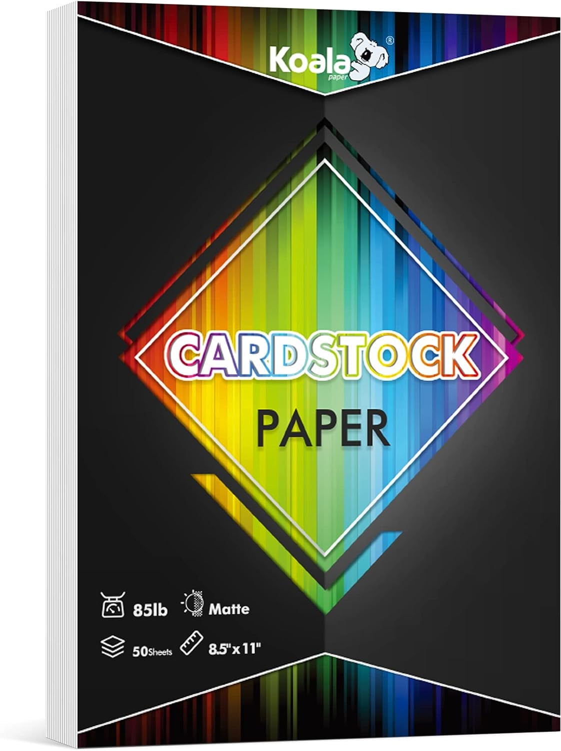 Uncle Paul Black Cardstock - 85\ x 11\ 85lb Cover Card Stock Heavyweight Paper Perfect for Scrapbooking Crafts Business Cards 25 Sheets 250gsm Uap13