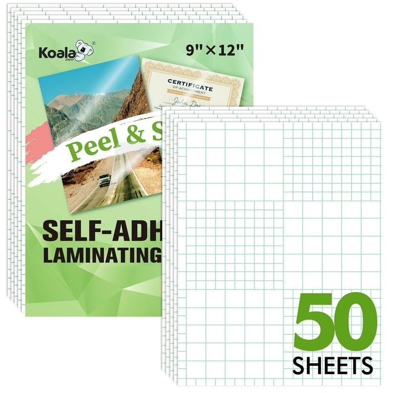 Self Stick Laminating Sheets 8.5 x 11 Inches, 4mil, Pack of 50, No Heat, No  Machine, Peel and Stick Laminating Sheets, Self Adhesive Contact Paper