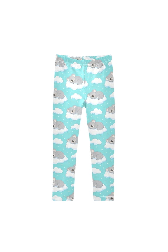 Koala Clouds Printed Leggings Yoga Pants for in 4t to 10t