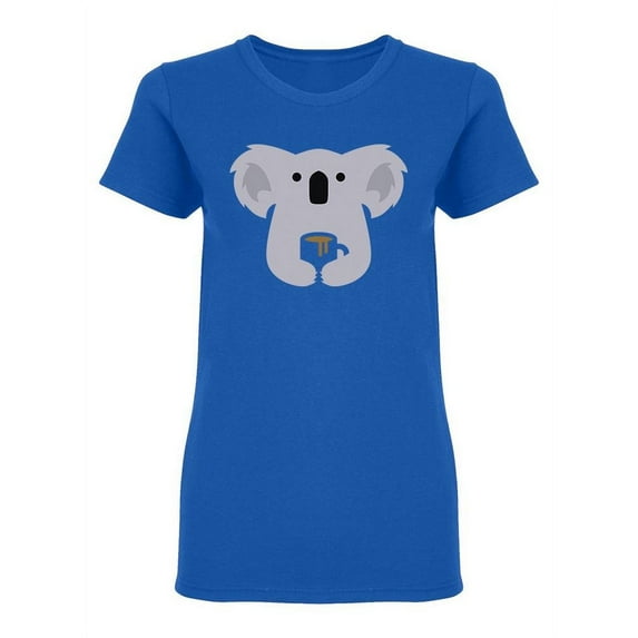 Koala Coffee Mug T-Shirt Women -Image by Shutterstock, Female 3X-Large
