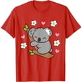 thumbnail image 1 of Koala Cute Bear With Flowers Australia Softstyle Unisex T-Shirt,Red Color,Size 5XL, 1 of 5
