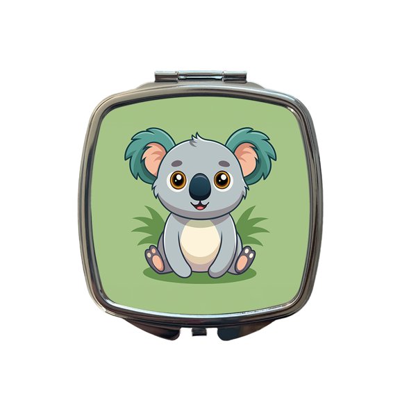 Koala Cute Travel Makeup Handbag Purse Small Pocket Compact Mirror