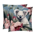 thumbnail image 1 of Koala Decorative Bed Pillow Covers Throw Pillows Set with Unique Patterns for all Occasions - 16x16, 18x18, 20x20 inches - 2 Pack Pillow Inserts Included, 1 of 6