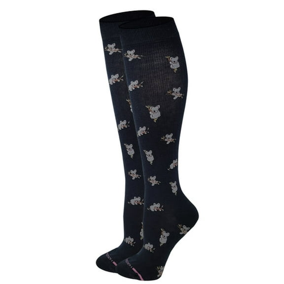 Dr. Motion Women 8-15 mmHg Compression Koala Design Knee High Socks