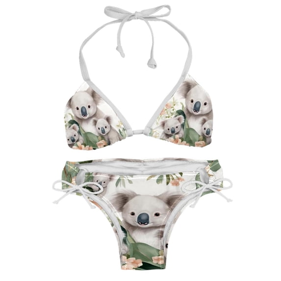 Koala Detachable Sponge Adjustable Strap Bikini Set 2-Pack Swimwear Swimsuit Beach Pool Party