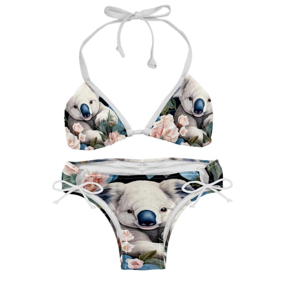 Koala Detachable Sponge Adjustable Strap Bikini Set Two-Pack Swim Suits for WomenToolStrip with applicable scenes