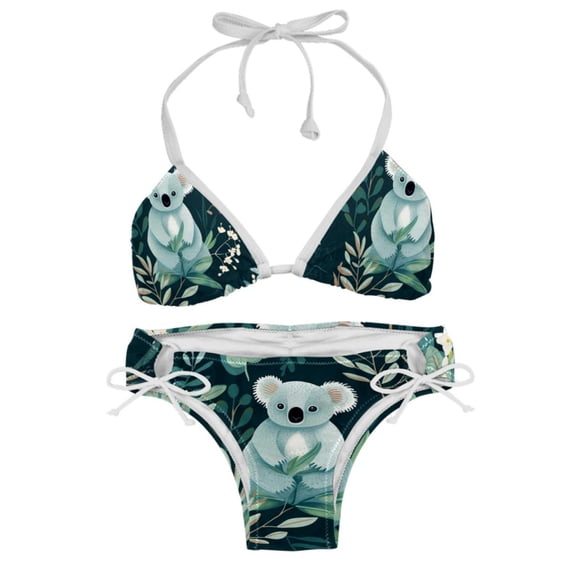 Koala Detachable Sponge Adjustable Strap Bikini Set Two-Pack Swimsuit Swim Suits Swim Wear