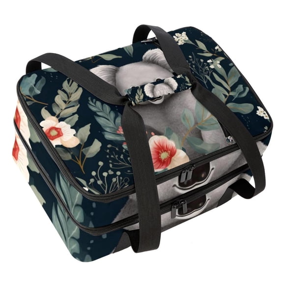 Koala Double Layered Insulated Refrigerated Large Capacity Handheld Lunch Bag - 7.1x11.4x16.1 Inches