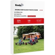 Koala Double Sided Glossy Photo Paper 11x17 inches 120gsm 32lb 100 Sheets for Inkjet Printer , Epson, HP, Canon, DIY Menu, Posters, etc