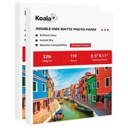 Koala Double-Sided Thin Matte Photo Paper, 8.5x11, 220 Sheets, 32lb 120gsm, for Inkjet Printers DIY Brochures, Flyers
