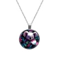 thumbnail image 1 of Koala Elegant Glass Circular Pendant Necklace - Stunning Jewelry for Every Occasion, 1 of 5