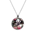 thumbnail image 1 of Koala Elegant Women's Glass Circular Pendant Necklace - Stylish Necklaces for Women, 1 of 5