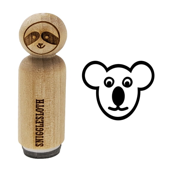 Koala Face Rubber Stamp for Scrapbooking Crafting Stamping - Mini 1/2 Inch