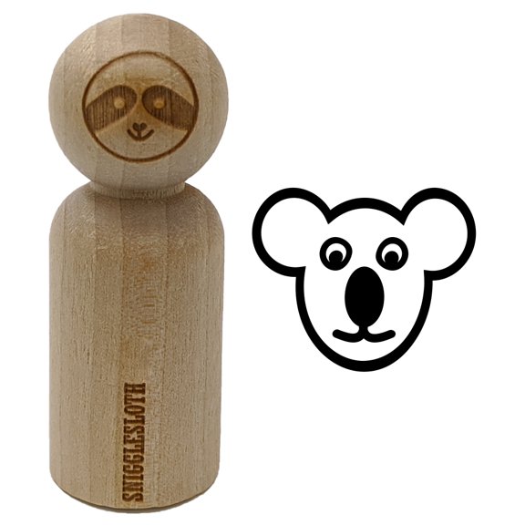 Koala Face Rubber Stamp for Scrapbooking Crafting Stamping - Small 3/4 Inch