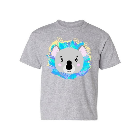 Koala Face With Leaves T-Shirt Juniors -Image by Shutterstock,  Large