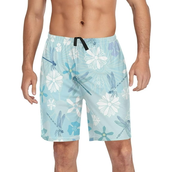 Koala Flowers Pajama shorts Mens Lounge Sleep Shorts Casual Men Pajama Bottoms with Drawstring & Pockets
