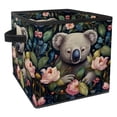 thumbnail image 1 of Koala Foldable Toy Box with Handle, 10.8"x10.5"x10.6", Large Capacity Storage Baskets for Clothes Storage Cubes, 1 of 6