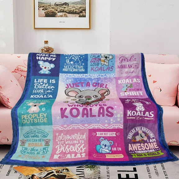Koala Gifts Blanket, Koala Gifts for Girls Boys, Koala Blanket for Girls Boys, Koala Soft Fleece Throw Blanket for Kids Adults, Koala Cozy Flannel Plush Blankets for Couch 50"X60"