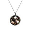 thumbnail image 1 of Koala Glass Circular Pendant Necklace - Elegant Jewelry Piece for Everyday Wear, 1 of 5