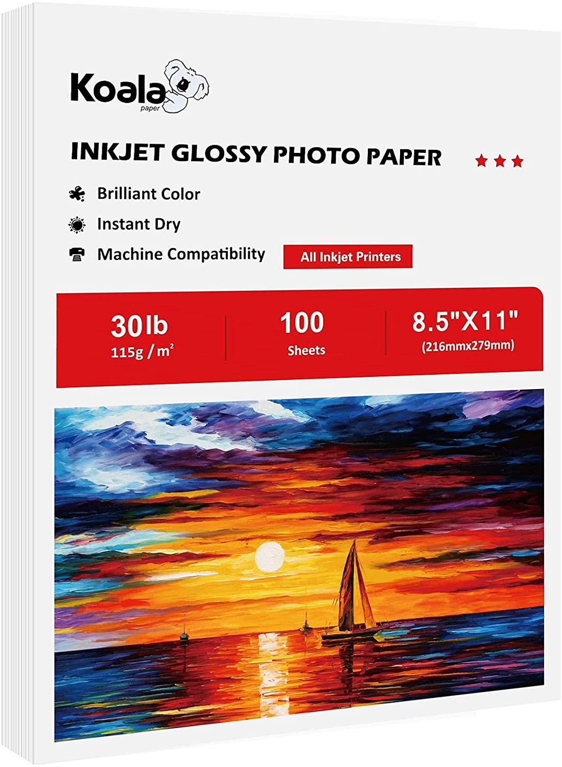 Gold & Silver Swirls Letterhead Laser & Inkjet Printer Paper, 25 Sheets