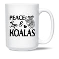 thumbnail image 1 of Koala Graphic Ceramic Coffee Mug, Peace Love And Koalas White Mug Cup, Koala Coffee Mug Cup Gift Ideas, Awesome Koala Porcelain Teacup 15 Oz., 1 of 7