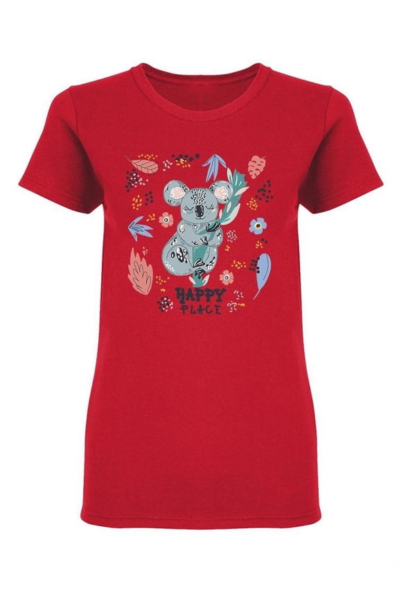 Koala Happy Place T-Shirt Women -Image by Shutterstock, Female Large